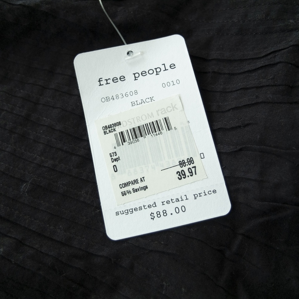 Free People Summer Night Pintuck Lace trim Skirt - Picture 5 of 6